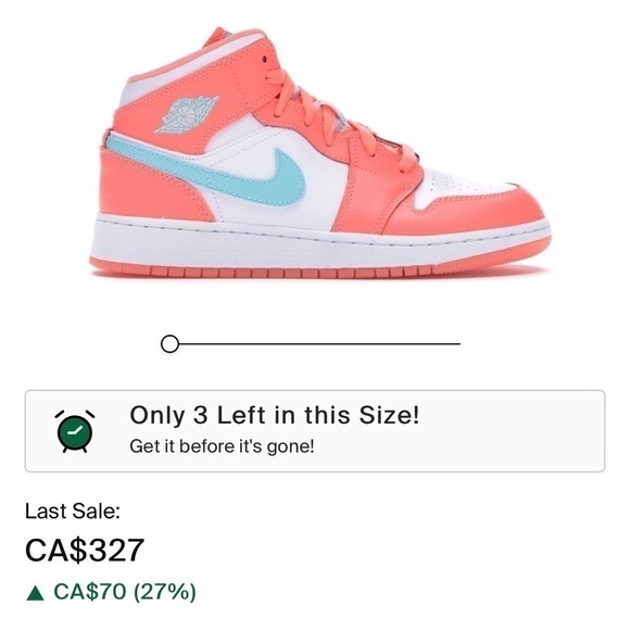 2018 Air Jordan 1 Mid GG ‘Crimson Pulse’ - Picture 9 of 9